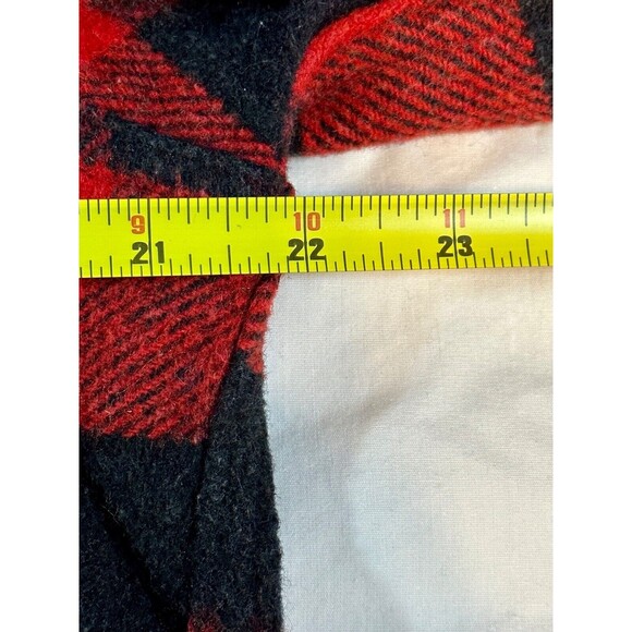 Vtg Sears Kings Road Shop Shirt Mens Medium Buffalo Plaid Wool Linen Blend Shirt - Picture 5 of 7